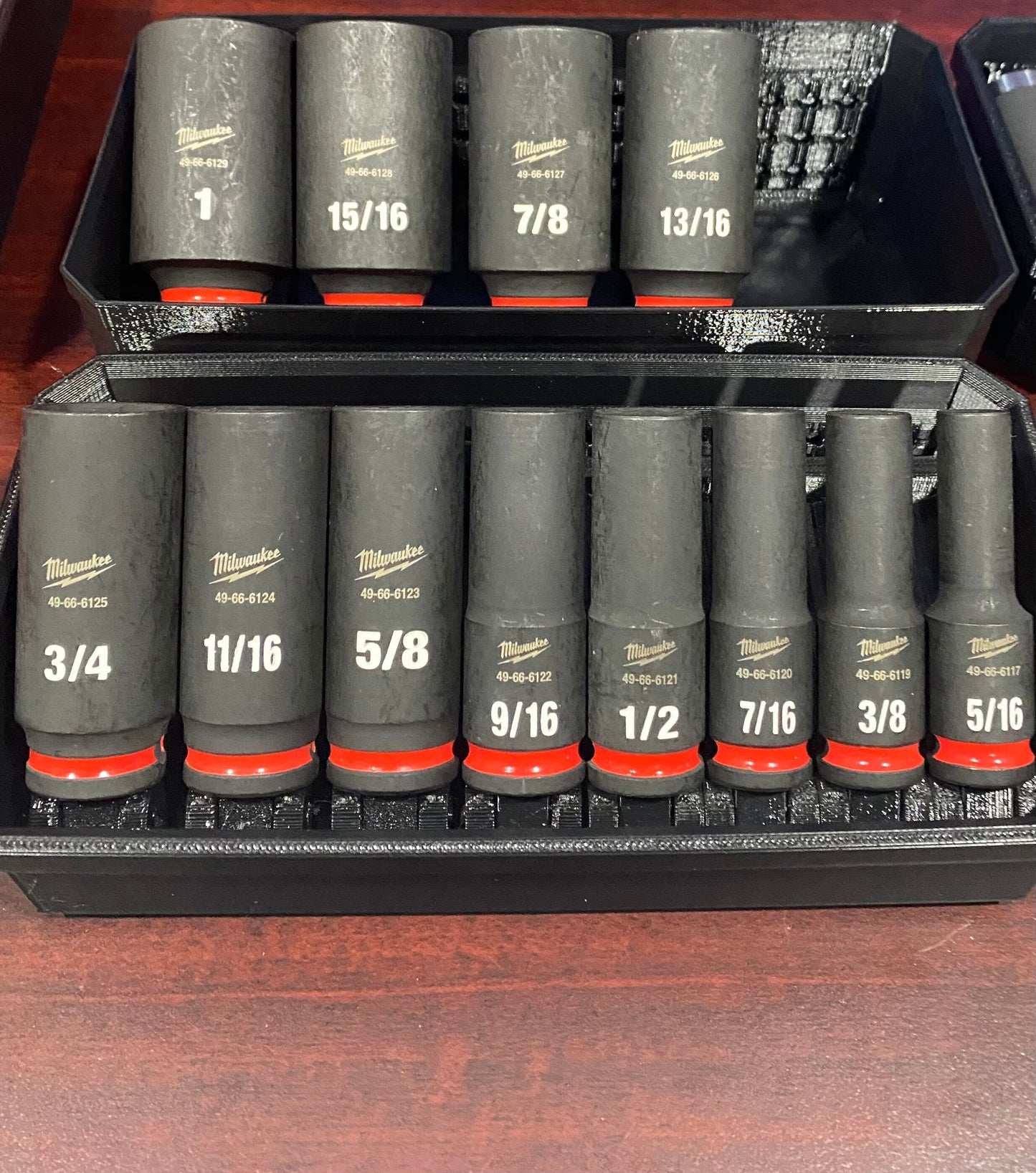 49-66-7006 High Profile 3/8 Impact Milwaukee Socket Holder Bin Set (Sockets and Milwaukee Packout NOT included)