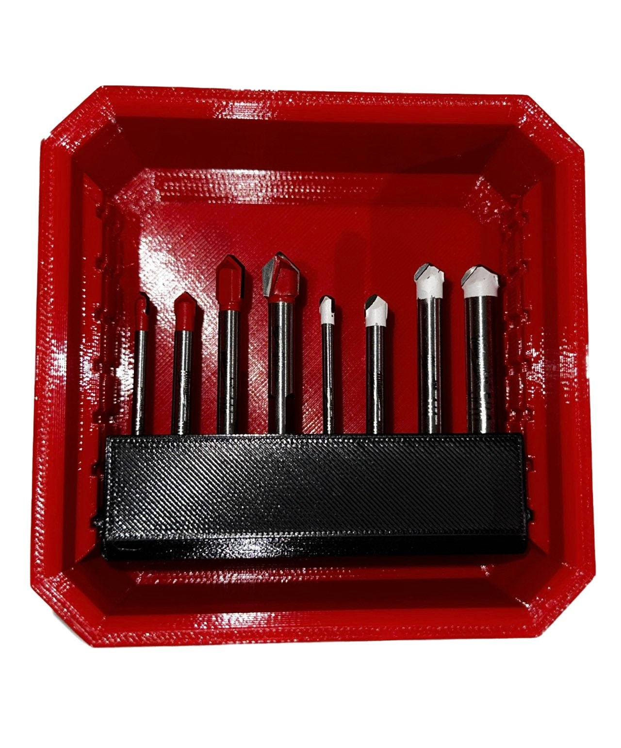 Carbide Glass and Tile Bit Set & Natural Stone Bit Set Milwaukee packout bit holder for Milwaukee Bins