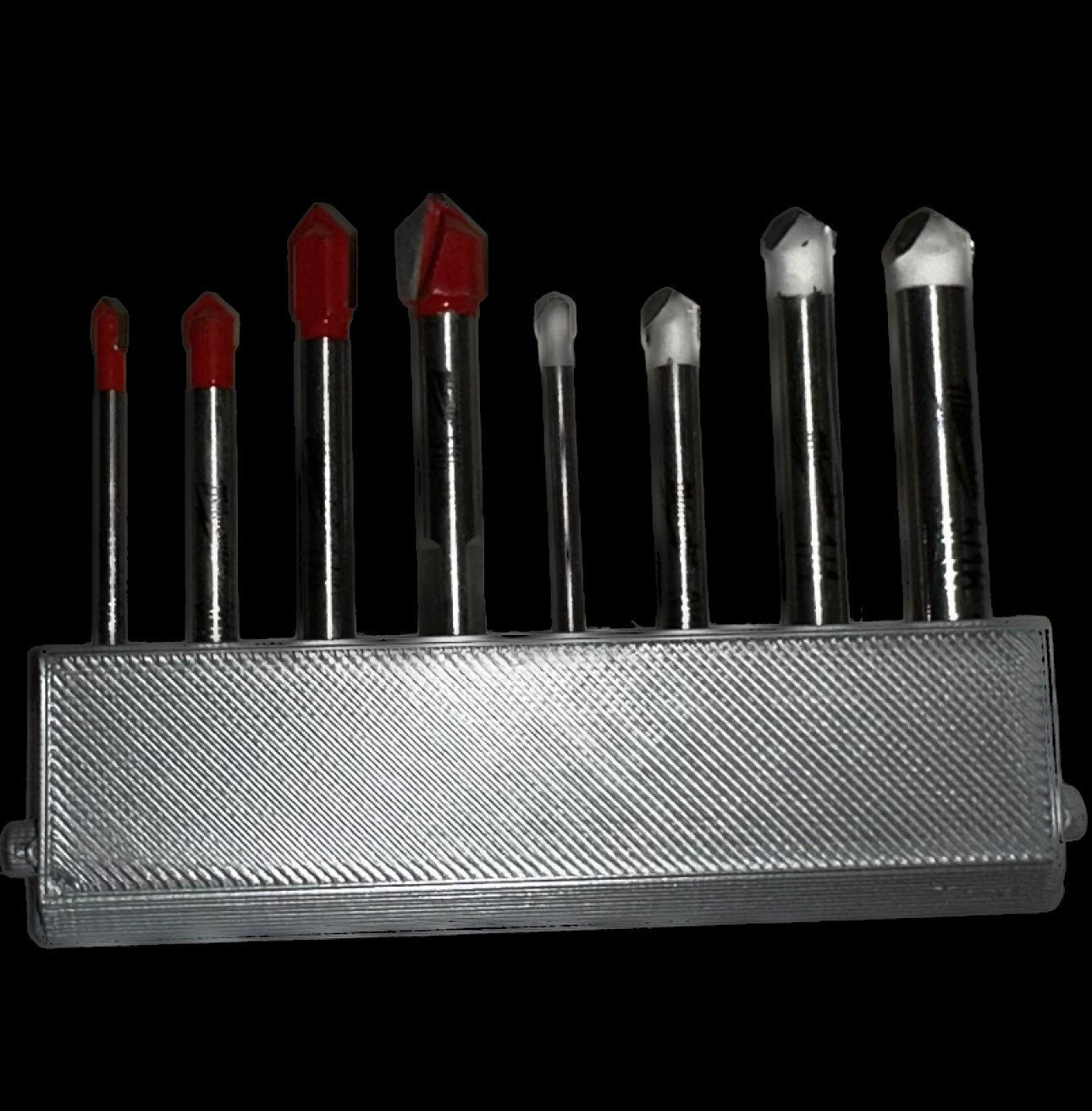 Carbide Glass and Tile Bit Set & Natural Stone Bit Set Milwaukee packout bit holder for Milwaukee Bins